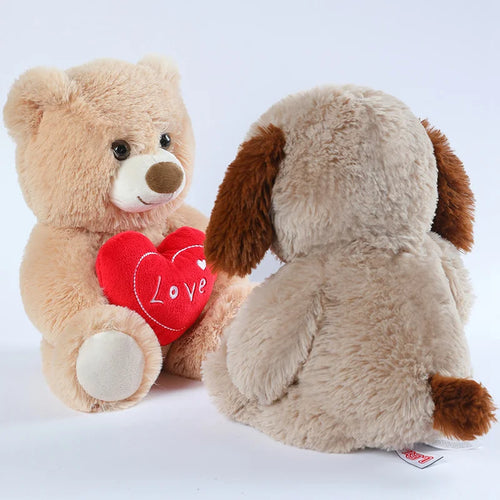 25cm Heart Bear Plush Toy – Cute Red Love Stuffed Animal for Valentine’s Day