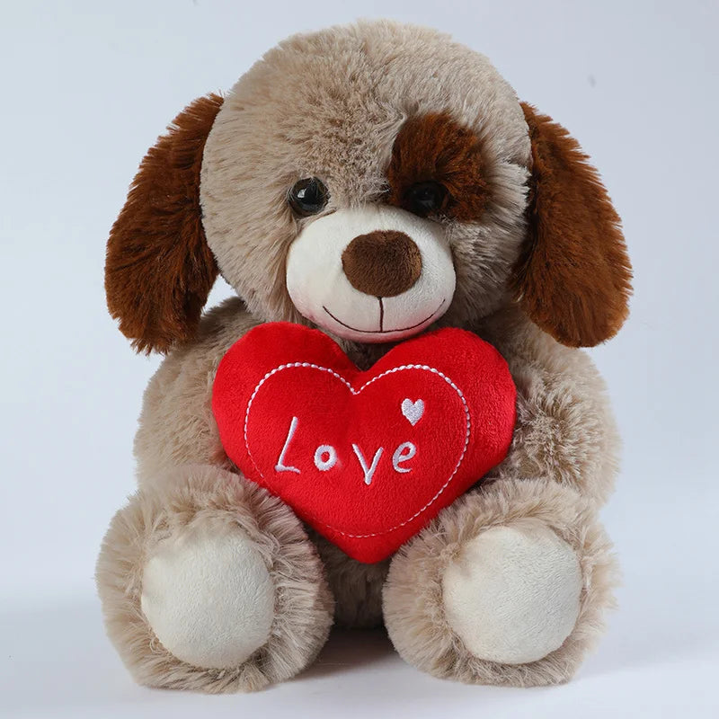 25cm Heart Bear Plush Toy – Cute Red Love Stuffed Animal for Valentine’s Day